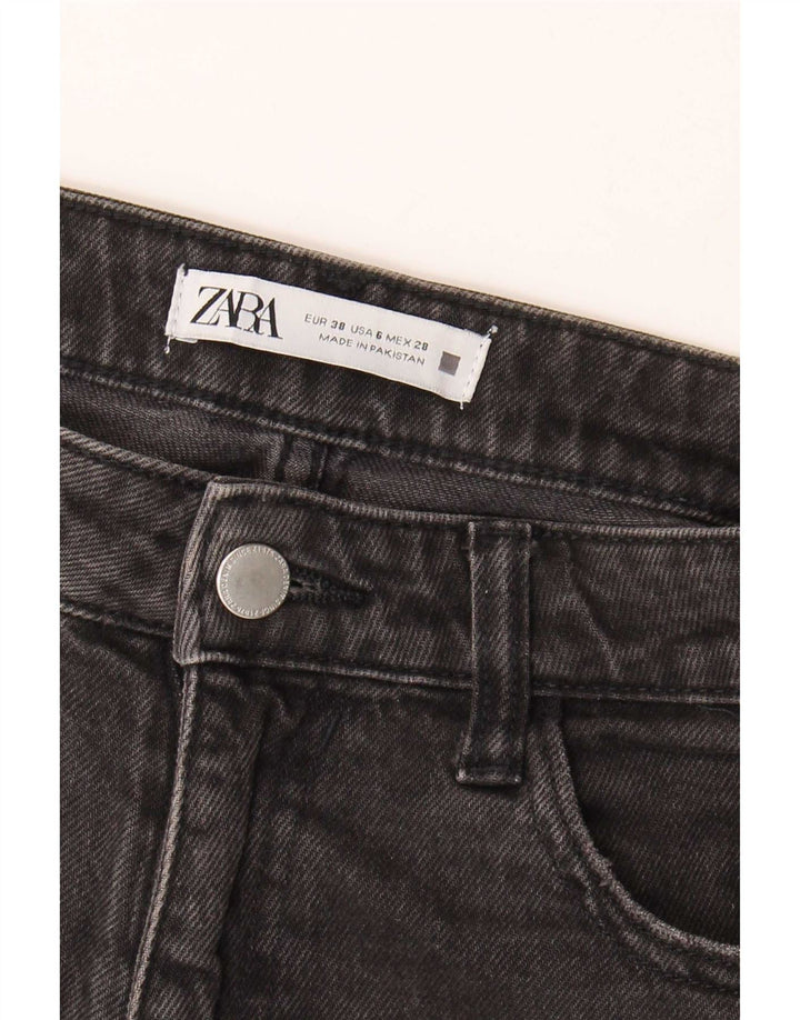 Jeans Zara da donna a vita alta EU 38 Small W28 L27 Grigio