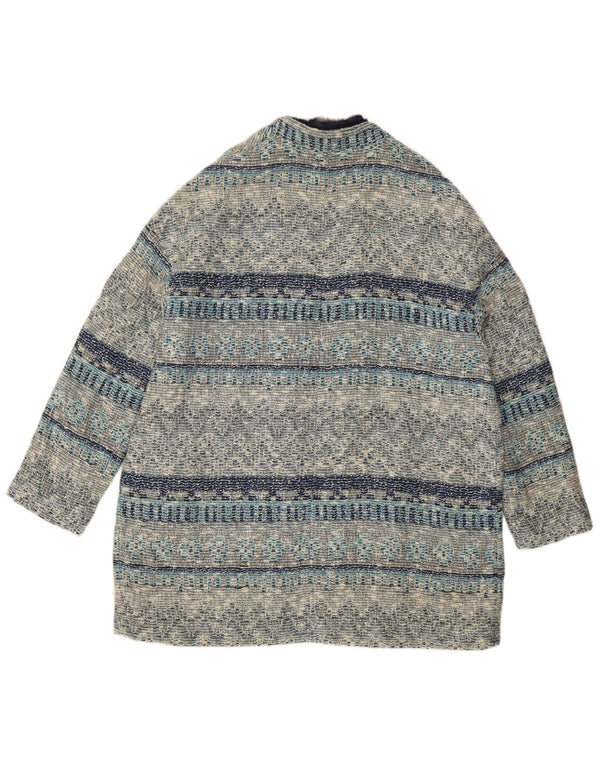 Soprabito aperto da donna Zara UK 12 blu medio a righe