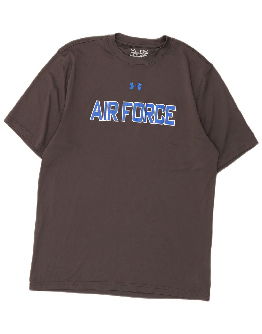 T-shirt grafica da uomo Under Armour Heat Gear Top piccolo in poliestere grigio
