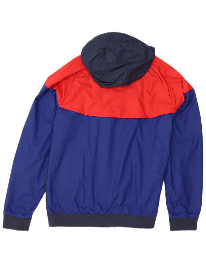 Nike - Giacca da uomo con cappuccio, tuta da ginnastica, grande, in poliestere color block blu navy