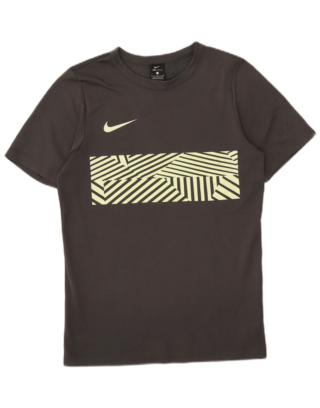 NIKE T-shirt grafica da uomo Dri Fit Top piccola in poliestere grigio