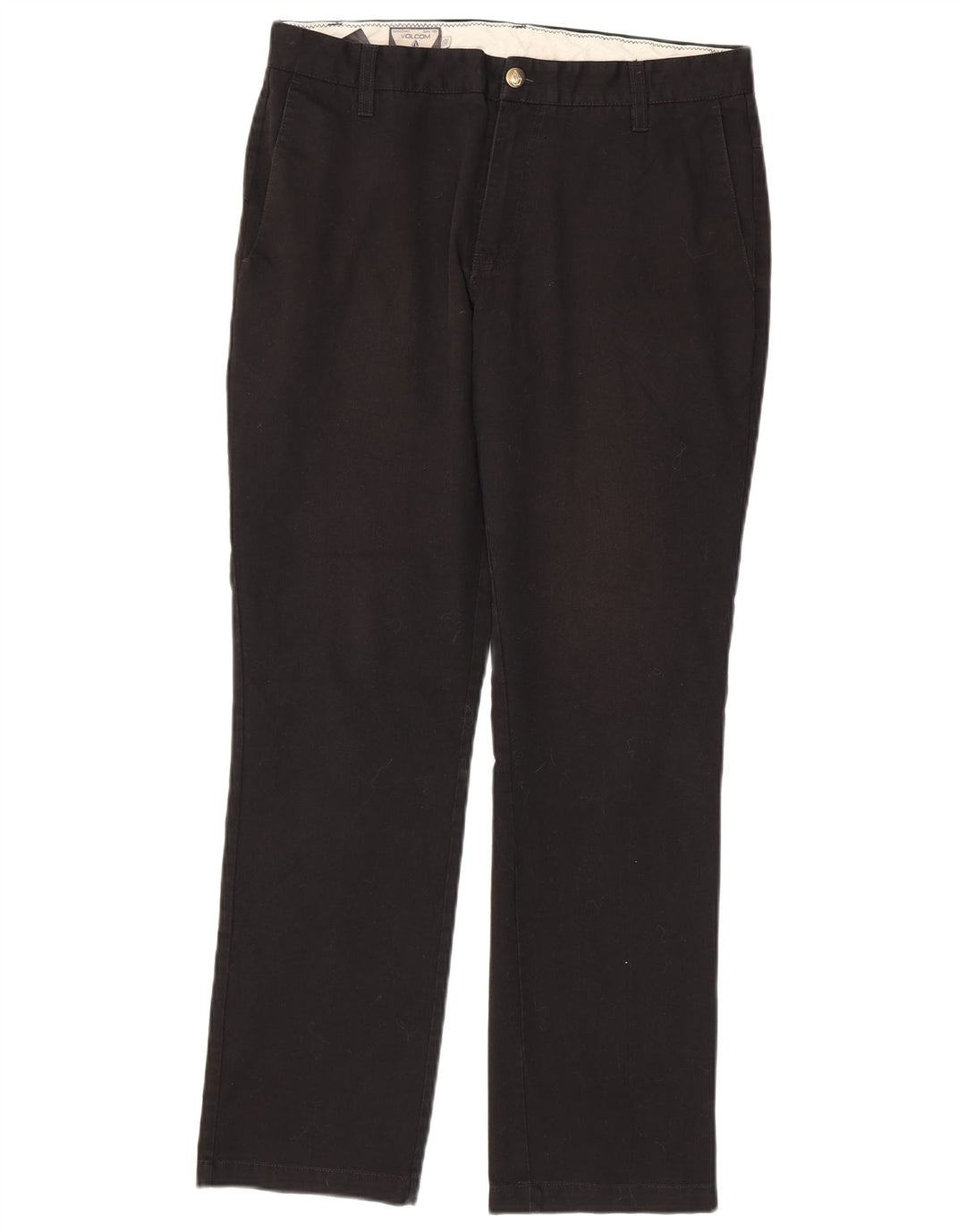 Pantaloni chino dritti da uomo Volcom W32 L30 cotone nero