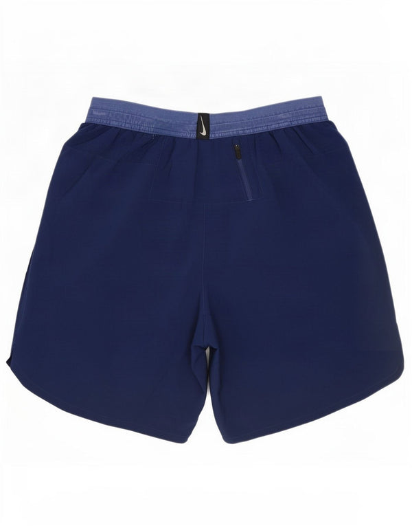 Pantaloncini sportivi Nike Dri Fit da uomo piccoli in poliestere color block blu navy