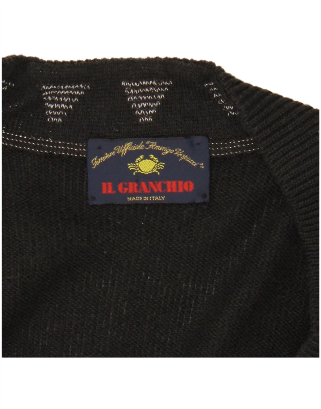 Maglione cardigan da uomo Il Granchio XL Nero geometrico