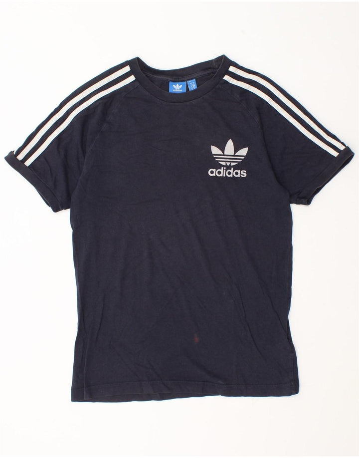 T-shirt Adidas da uomo Top Small in cotone blu navy