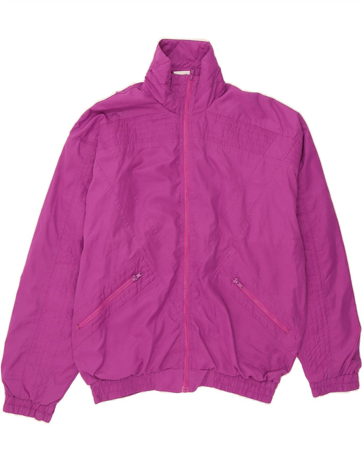 ACTIVE Womens Oversized Tracksuit Top Jacket UK 18 XL Purple Polypeptide Vintage Active and Second-Hand Active from Messina Hembry 