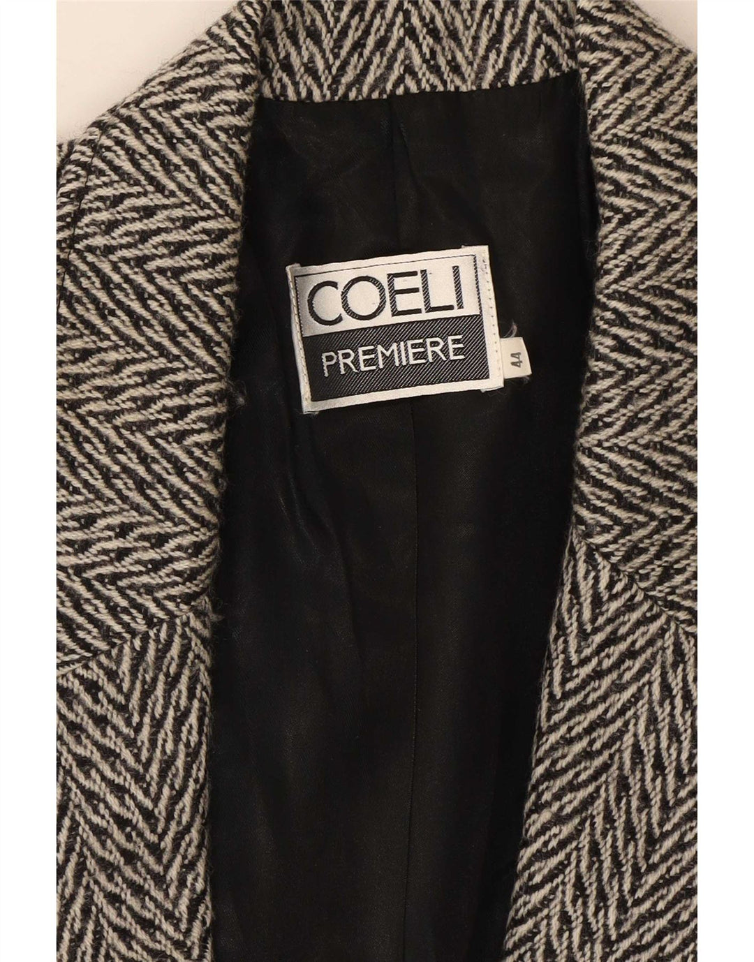 Giacca blazer a 2 bottoni da donna Coeli Premiere IT 44 Grigio medio a spina di pesce