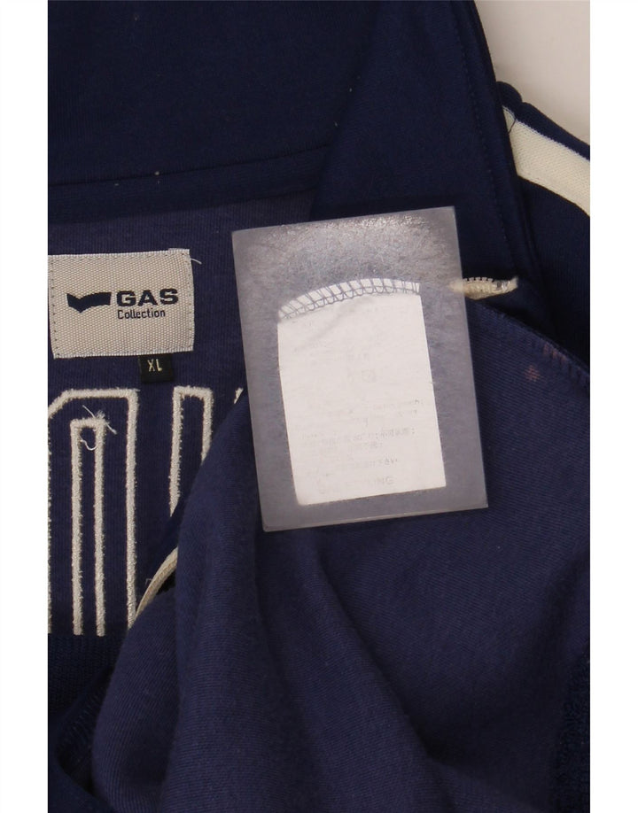 Giacca da ginnastica grafica da uomo Gas XL in poliestere blu navy