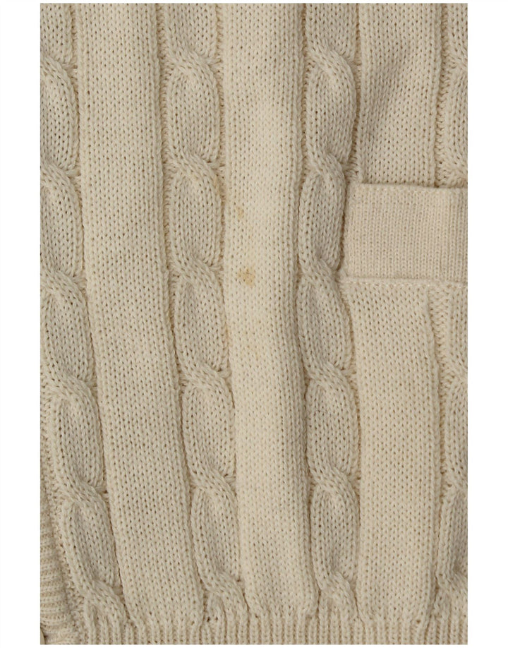 Maglione cardigan da uomo Navigare XL bianco sporco