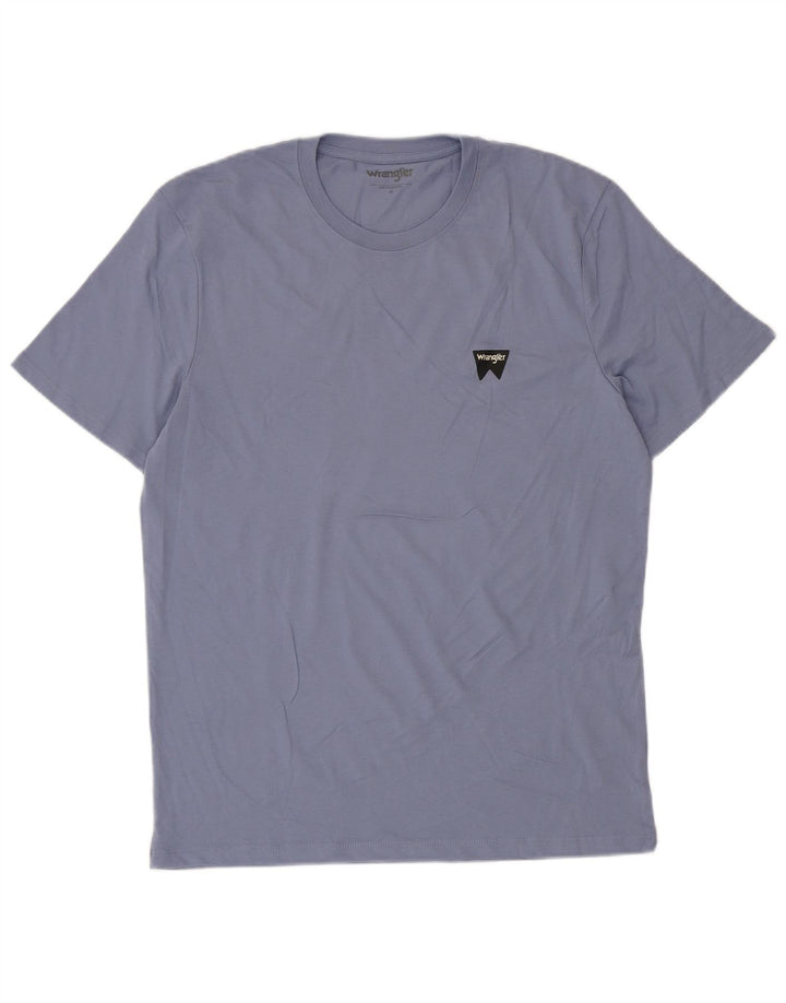 T-shirt da uomo WRANGLER Top in cotone blu medio