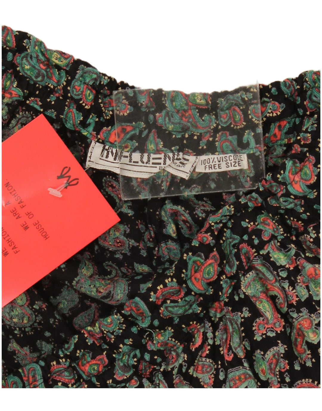 Pantaloni Harem vintage da donna Taglia unica W36 L28 Paisley multicolore