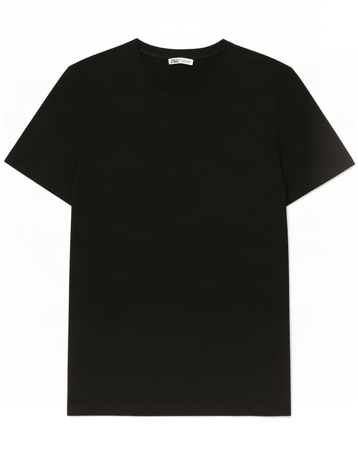 T-shirt Zara da uomo Top media nera