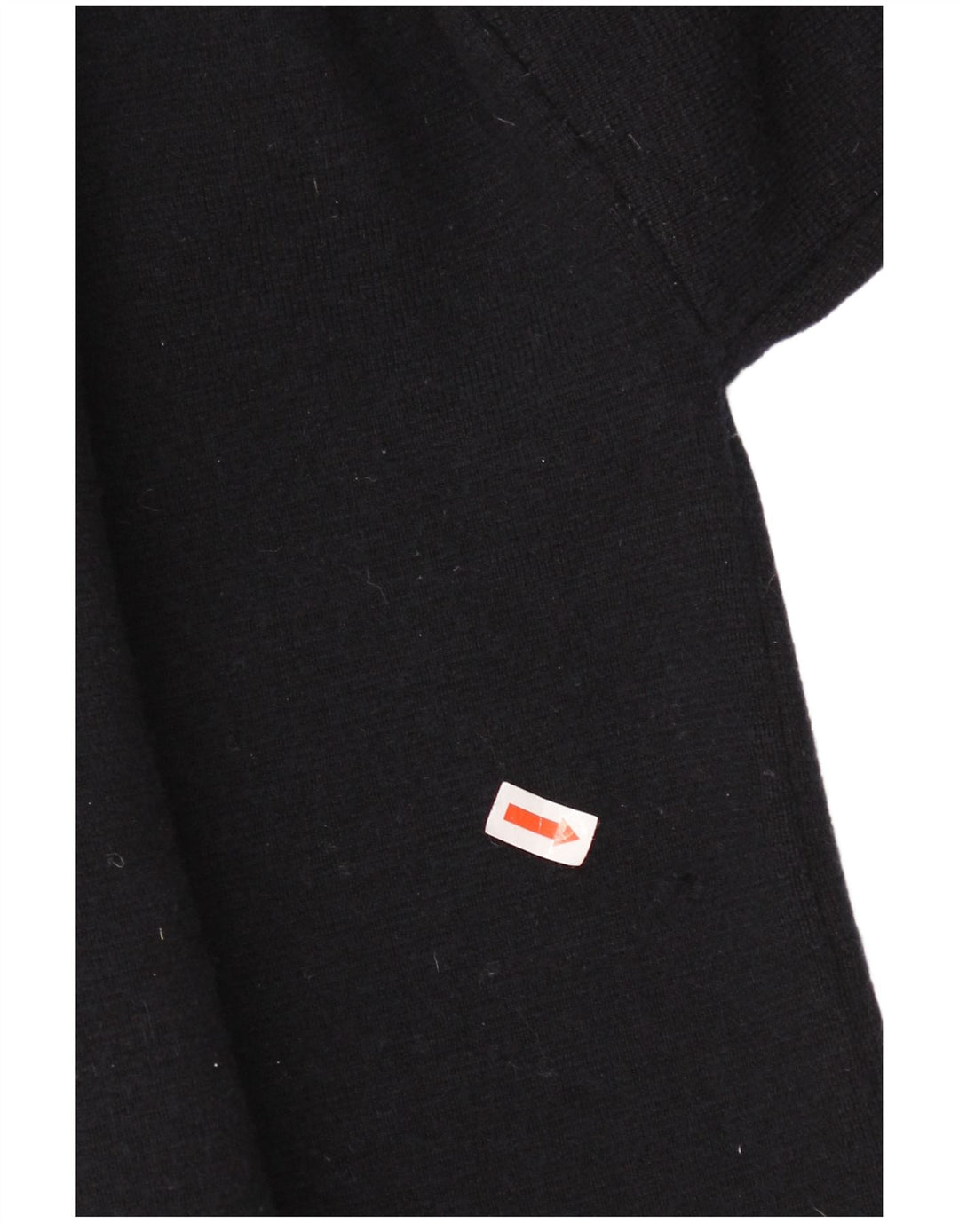 Maglione maglione girocollo corto da donna Jaeger UK 16 grande lana nera