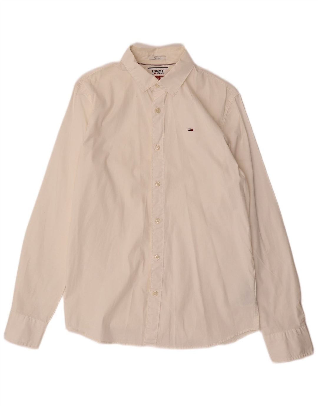 Camicia slim fit da uomo Tommy Hilfiger in cotone bianco medio