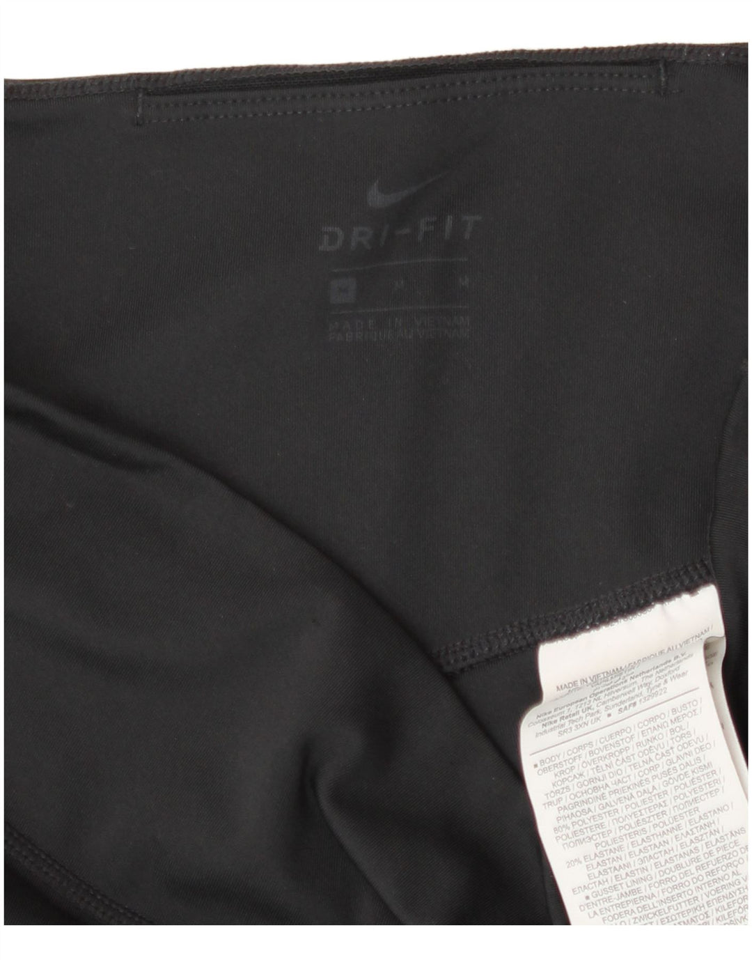 Leggings grafici Nike Dri Fit da donna UK 12 medio nero poliestere
