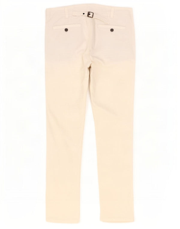 Pantaloni chino slim da donna Marina Militare IT 46 Large W32 L31 Bianco