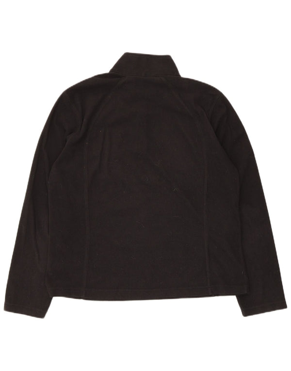 Maglione in pile da donna Columbia con zip e collo UK 16 grande nero