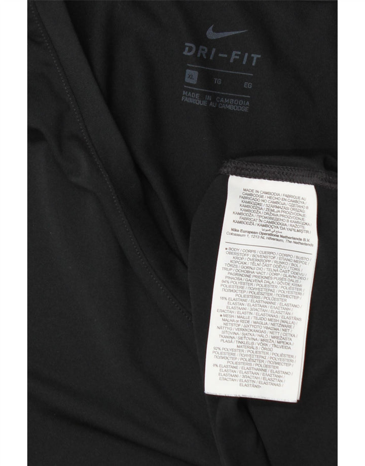 T-shirt Nike Dri Fit da uomo XL nera in poliestere