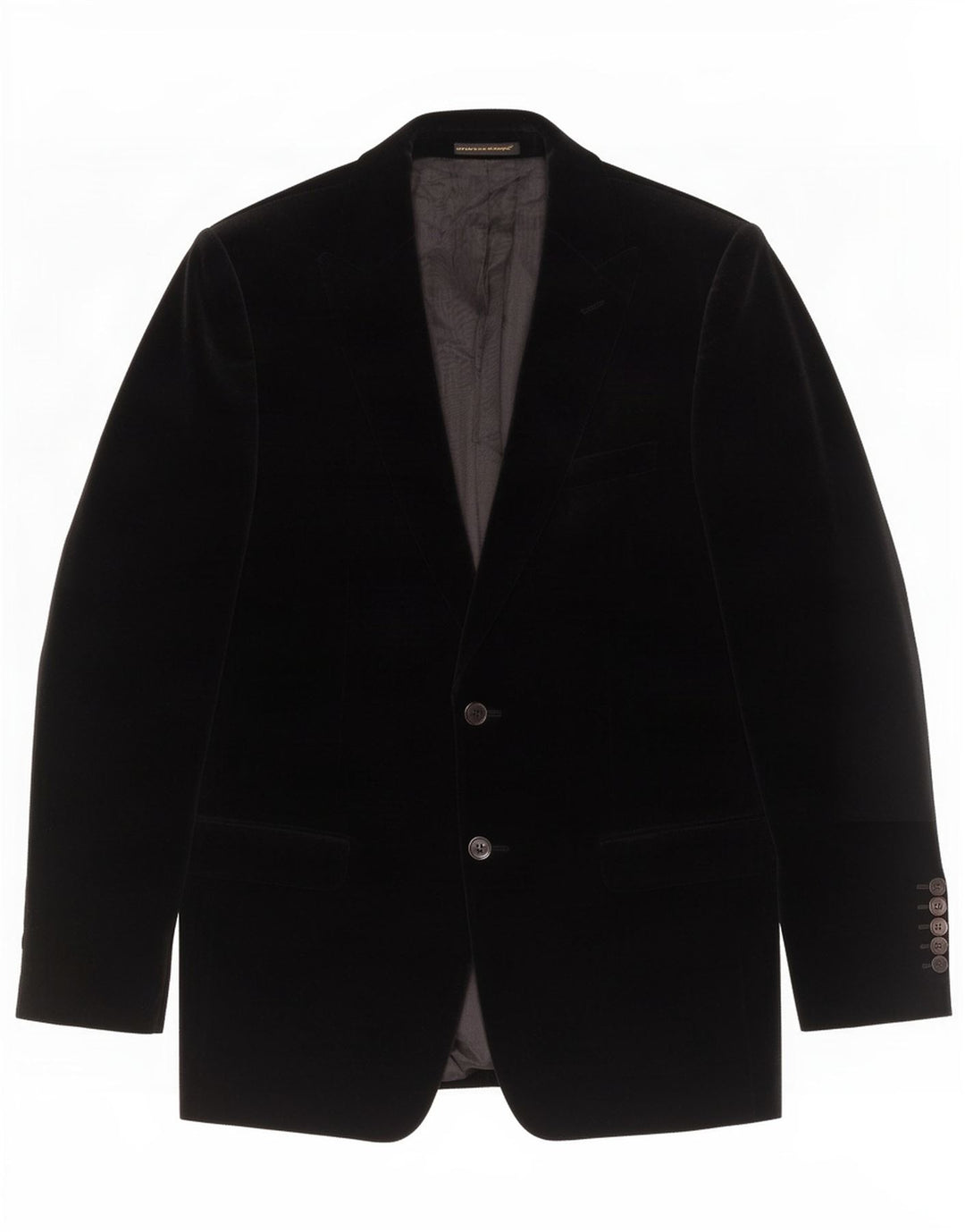 Giacca blazer in velluto da uomo a 2 bottoni Zara EU 50 cotone nero medio