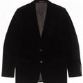 Giacca blazer in velluto da uomo a 2 bottoni Zara EU 50 cotone nero medio