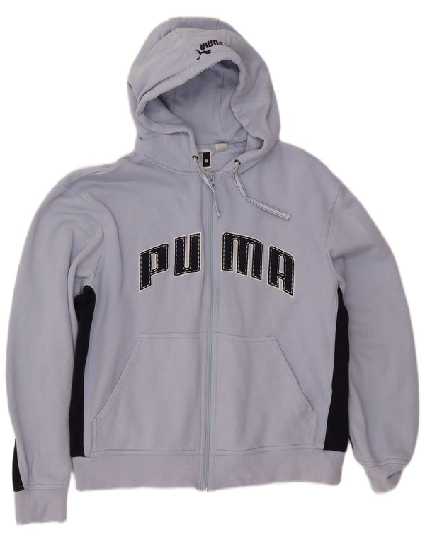 Felpa con cappuccio grafica da donna PUMA UK 14 Cotone color block blu medio