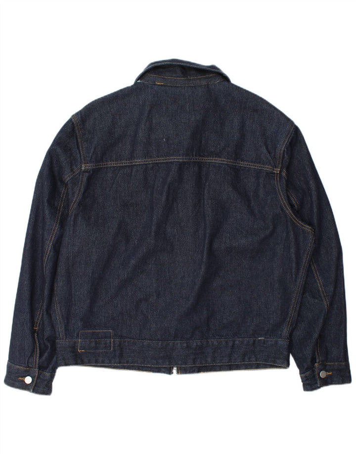 Giacca in denim da uomo Zara UK 42 XL poliestere blu navy