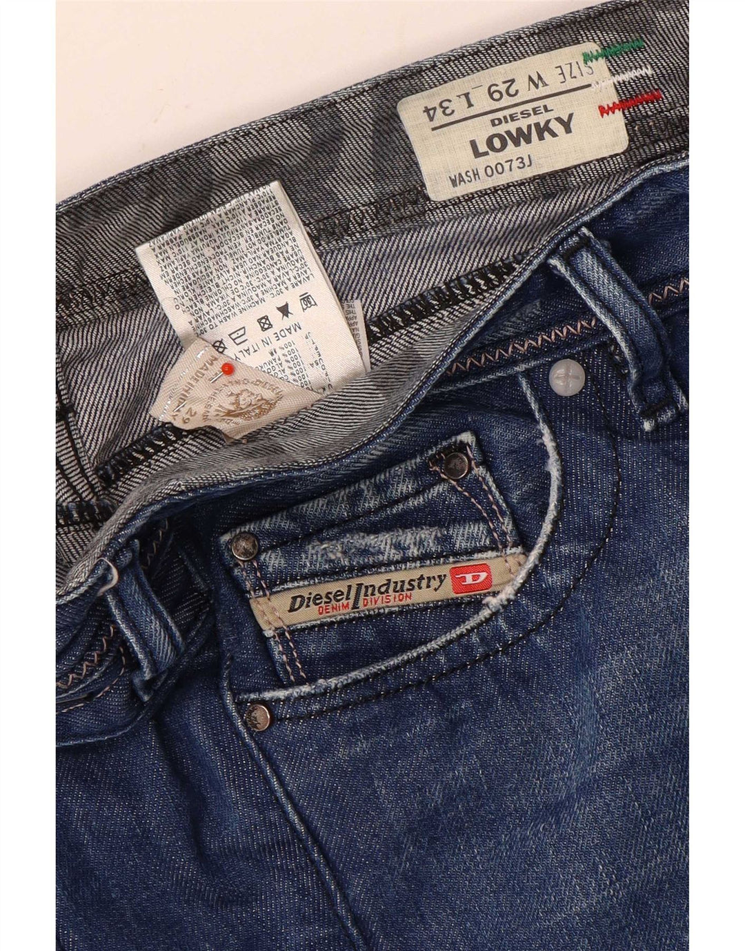 Jeans slim effetto consumato Lowky da donna Diesel W29 L30 cotone blu