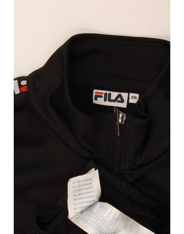 Giacca da tuta grafica da uomo Fila 2XL poliestere nero