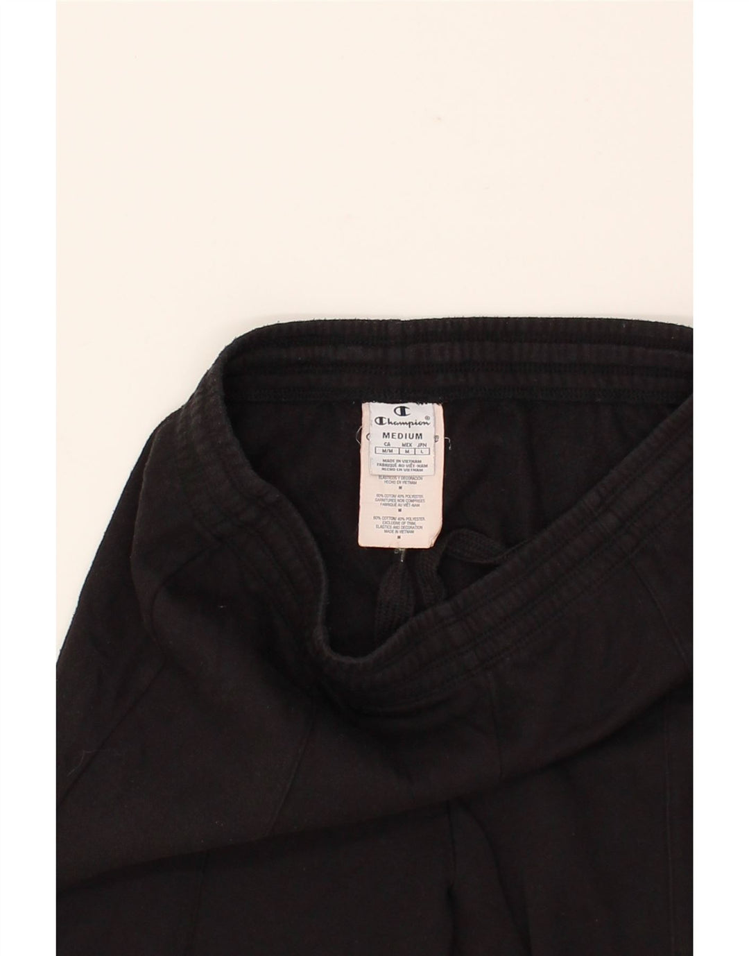 CHAMPION Mens Tracksuit Trousers Medium  Black Cotton Vintage Champion and Second-Hand Champion from Messina Hembry 