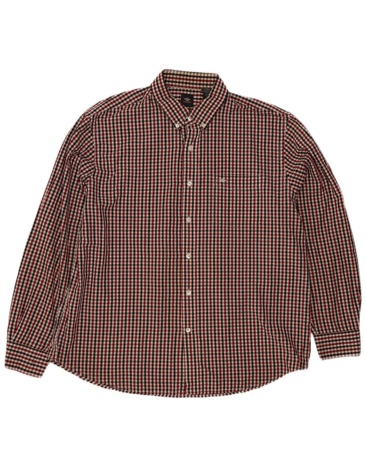 Camicia da uomo Dockers XL in cotone a quadretti rossi