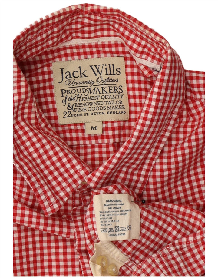 Camicia da uomo Jack Wills in cotone a quadretti rosso medio
