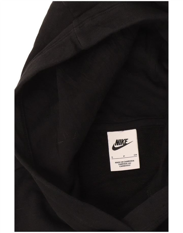 Felpa con cappuccio oversize corta da donna Nike UK 10 piccola nera
