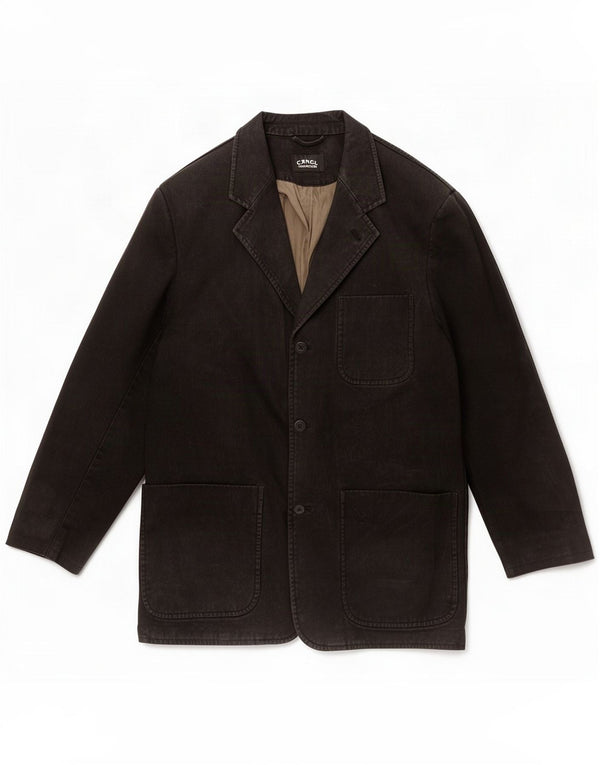 Camel Active Giacca blazer a 3 bottoni da uomo IT 48 Medio Nero Cotone