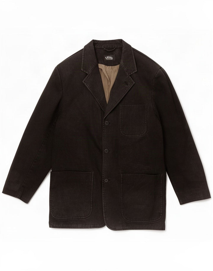 Camel Active Giacca blazer a 3 bottoni da uomo IT 48 Medio Nero Cotone