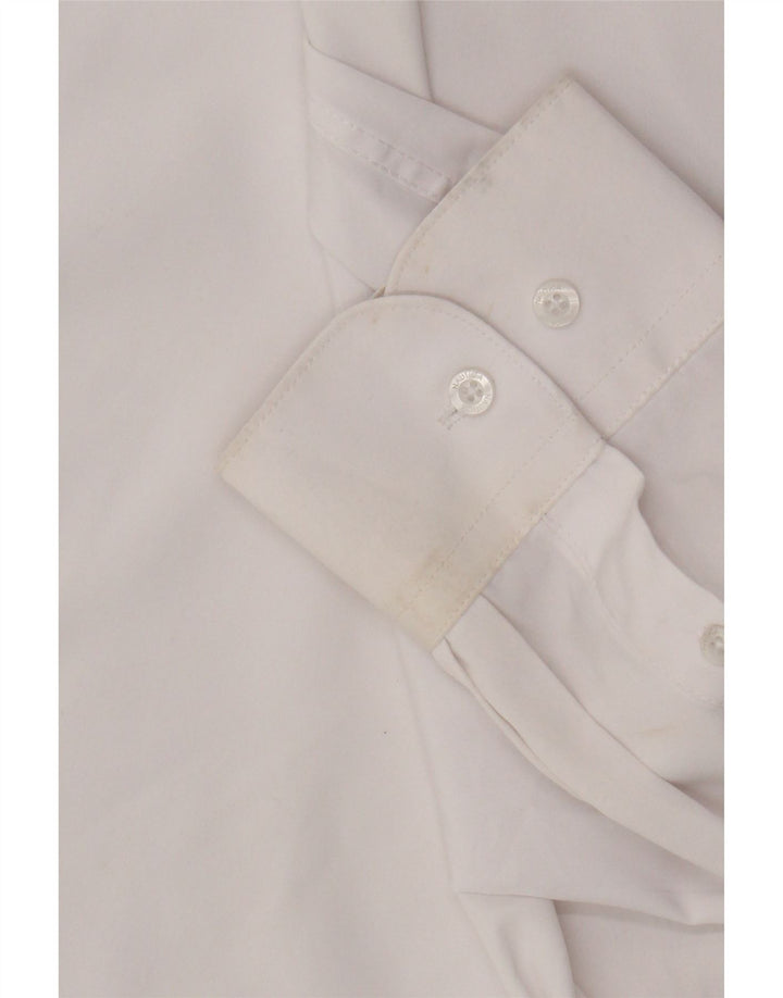 Camicia da uomo slim fit Nautica taglia 17 1/2 XL poliestere bianco