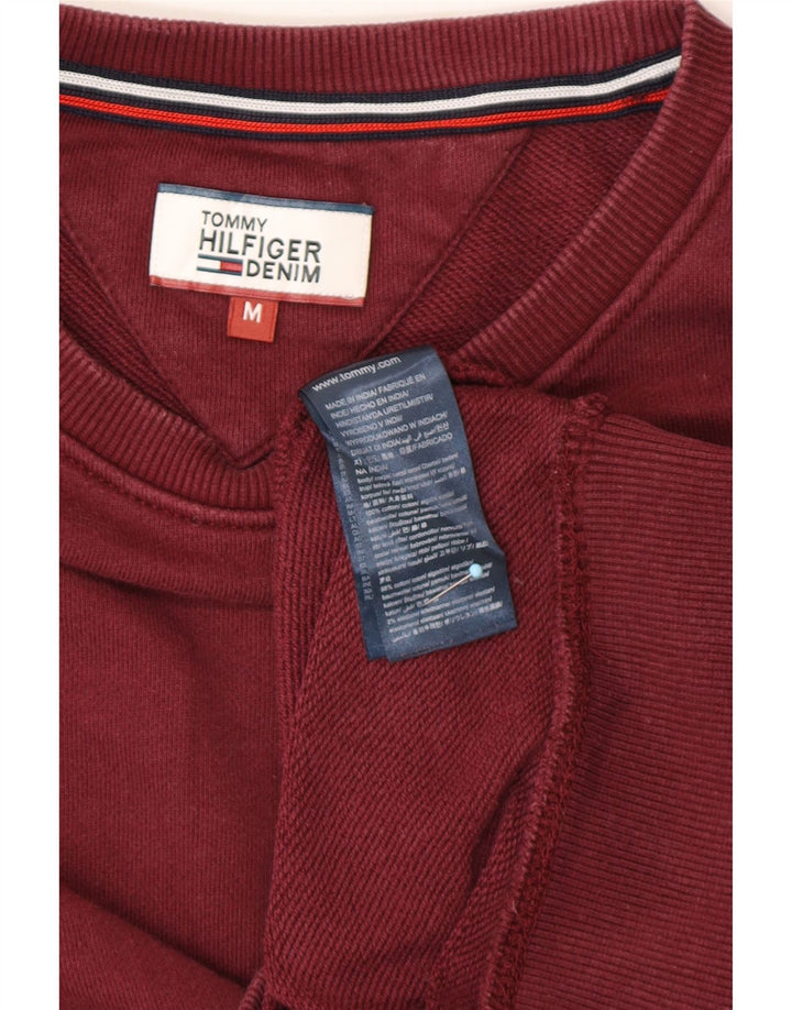 TOMMY HILFIGER Felpa grafica da uomo Maglione cotone bordeaux medio
