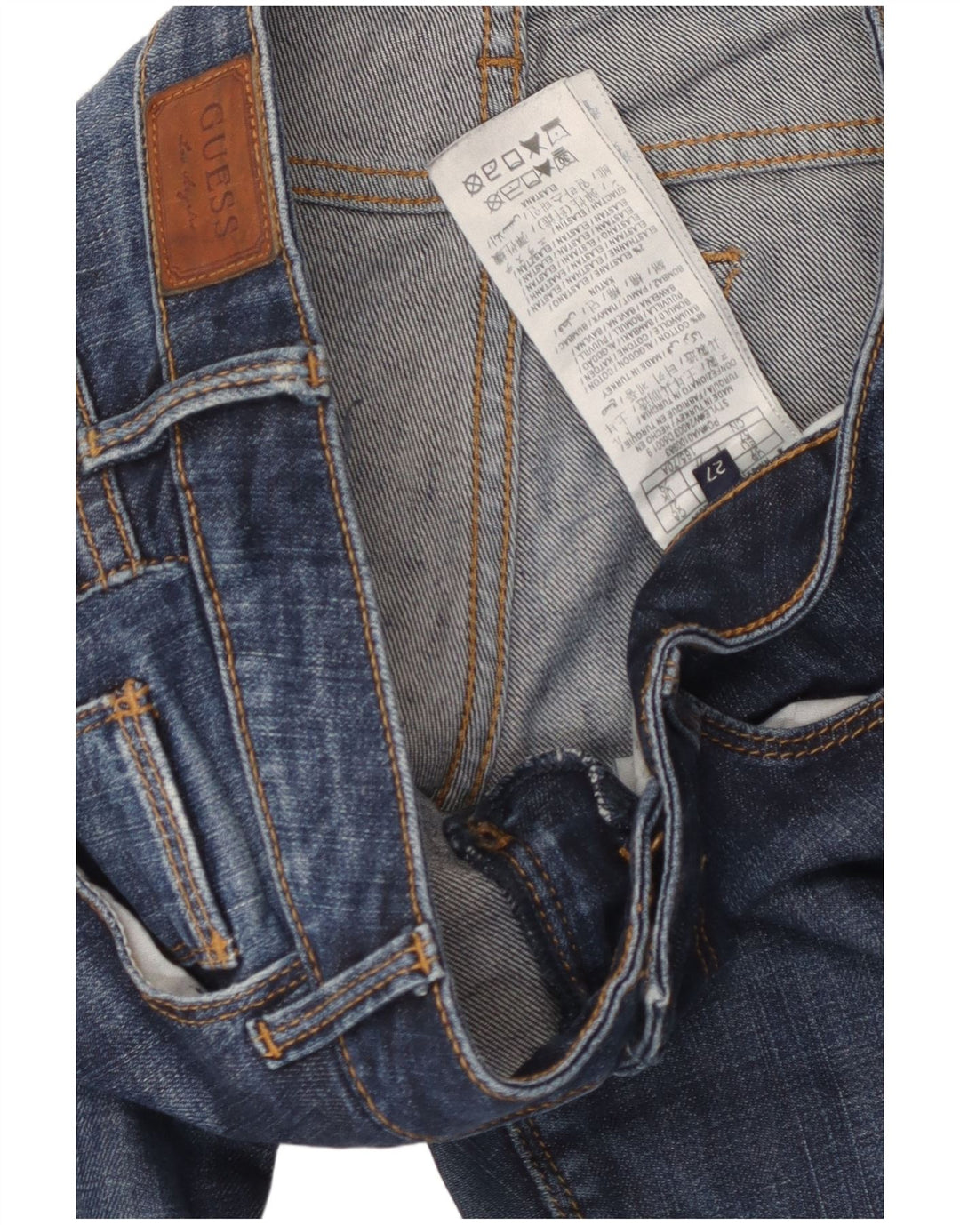 Jeans GUESS Donna Beverly Skinny W27 L29 Cotone Blu