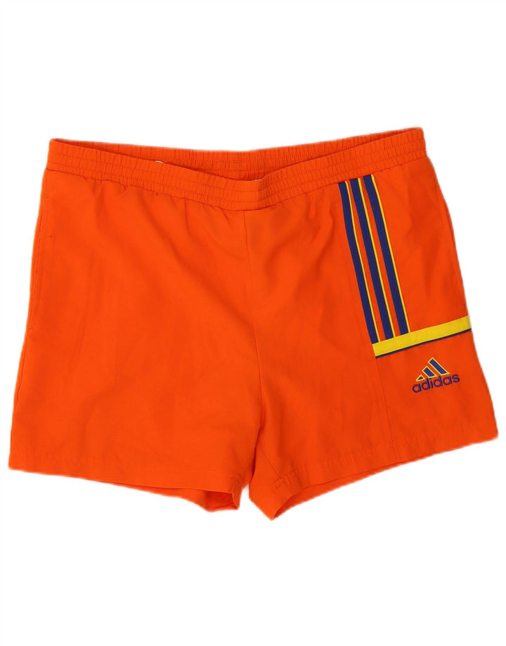 Pantaloncini da bagno Adidas da uomo in poliestere arancione medio