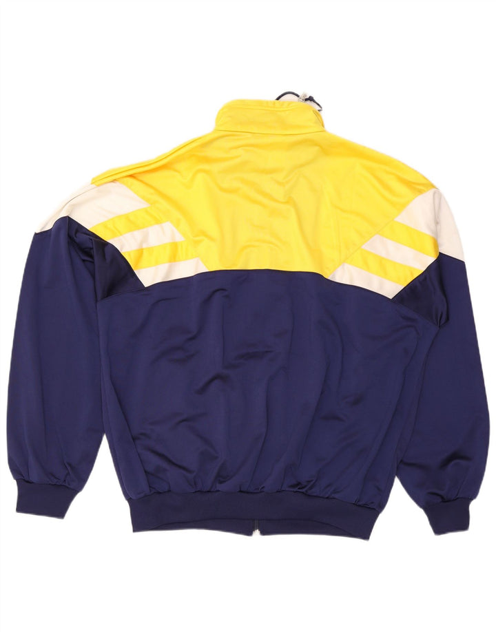 HUMMEL Mens Graphic Tracksuit Top Jacket 2XL Navy Blue Colourblock