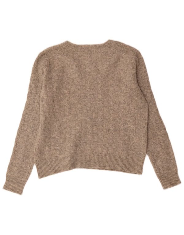 Polo Ralph Lauren Maglione da donna con scollo a V UK 16 Grande grigio screziato