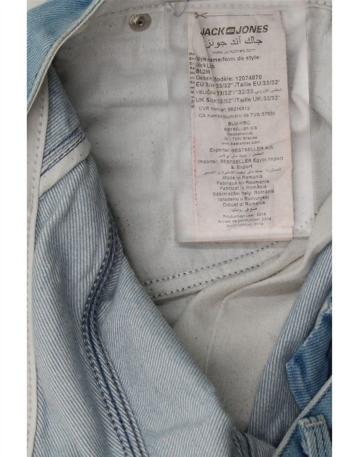 Jeans dritti da uomo Jack & Jones W33 L30 cotone blu