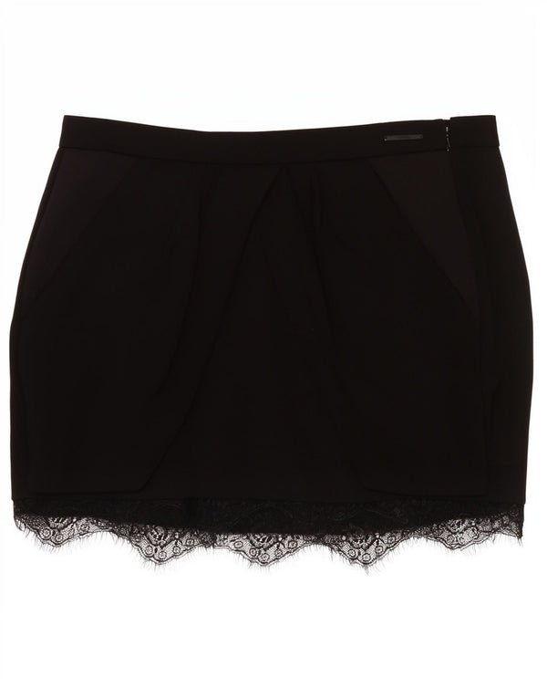 Minigonna a vita bassa da donna Guess W29 media nera in Lyocell
