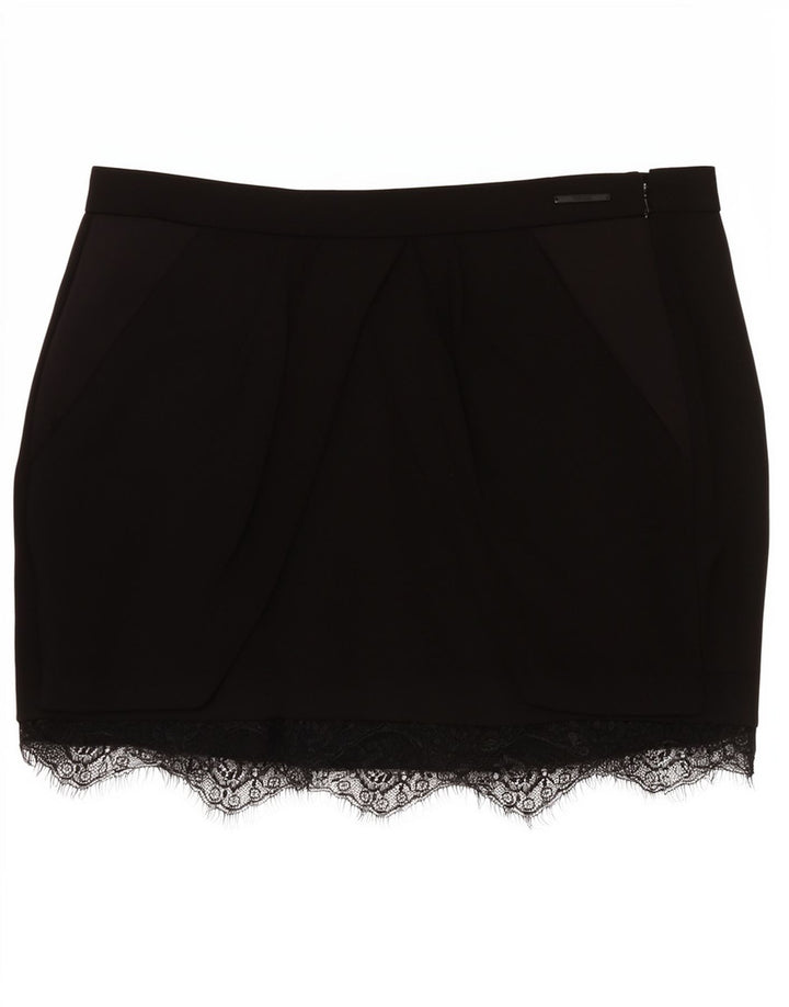 Minigonna a vita bassa da donna Guess W29 media nera in Lyocell