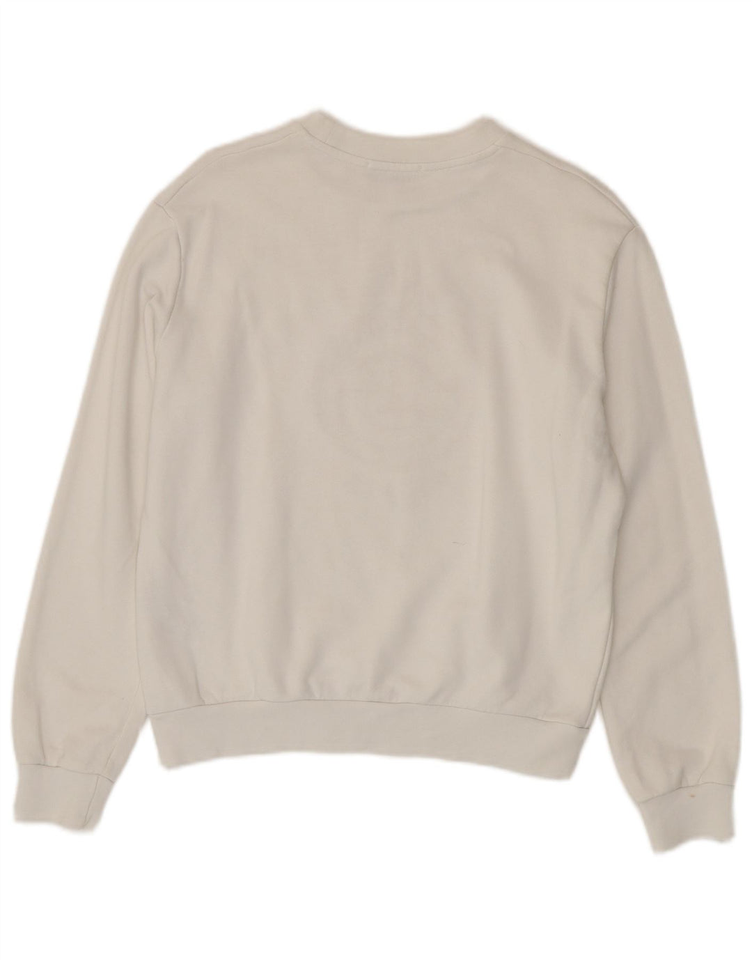 Felpa oversize con grafica da donna Gaelle, maglione UK 10, piccola, cotone bianco
