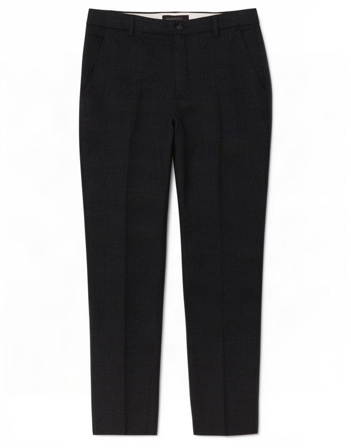 Pantaloni da abito da donna Marks & Spencer UK 12 Medium W32 L28 Blu navy a quadri