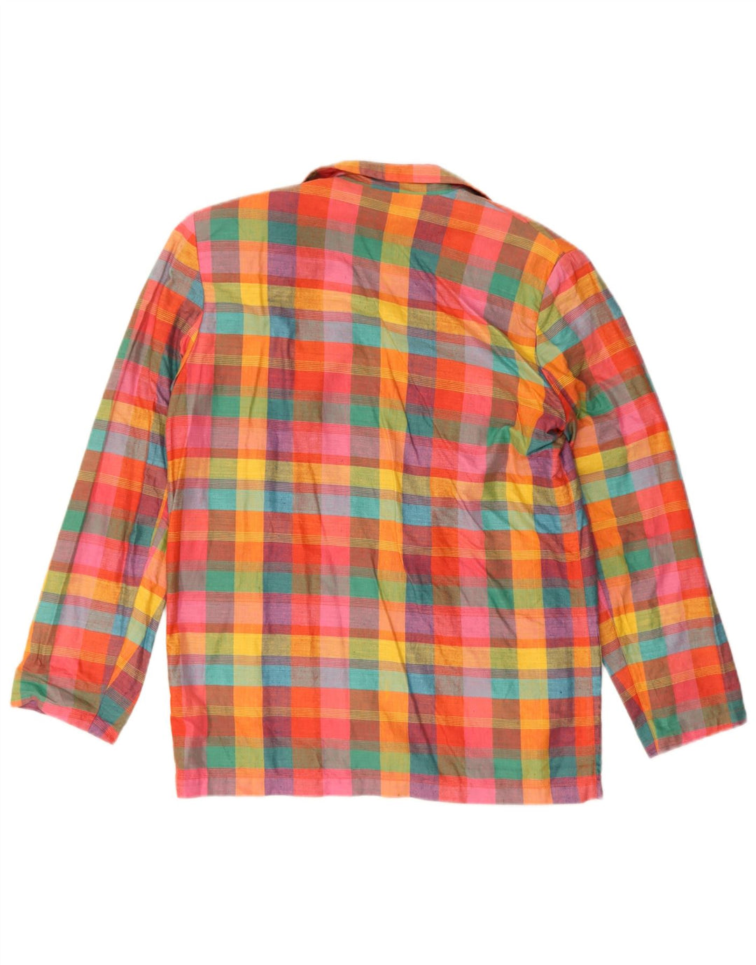 Giacca blazer da donna a 1 bottone Express UK 10 piccolo quadretto multicolore