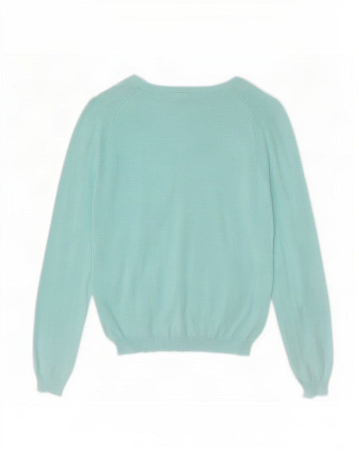Maglione cardigan da donna Gap UK 10 piccolo cotone turchese