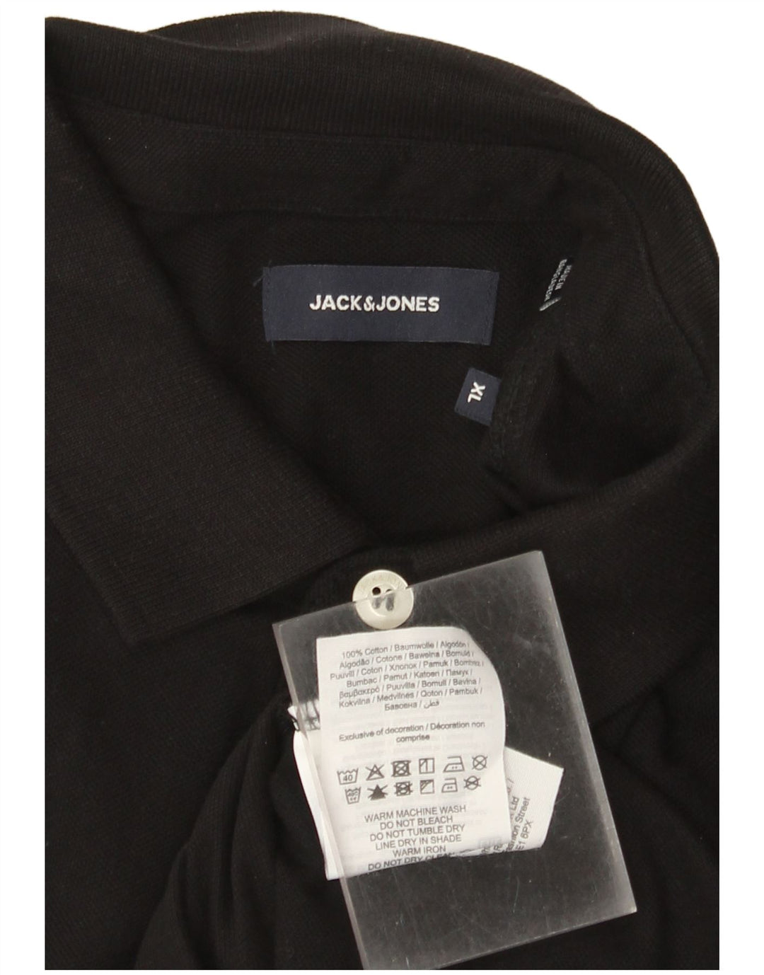 Polo da uomo Jack & Jones XL in cotone nero