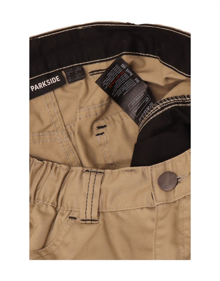 PARKSIDE Mens Straight Cargo Trousers W34 L32 Beige Polyester Vintage Parkside and Second-Hand Parkside from Messina Hembry 