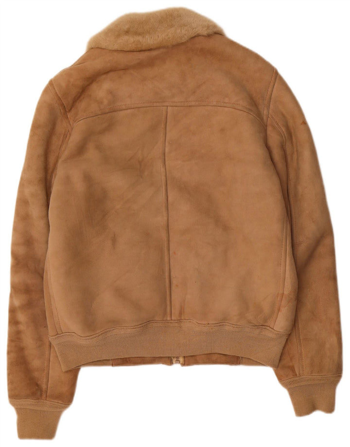 Giacca in shearling da donna FIBOK UK 16 Shearling marrone grande